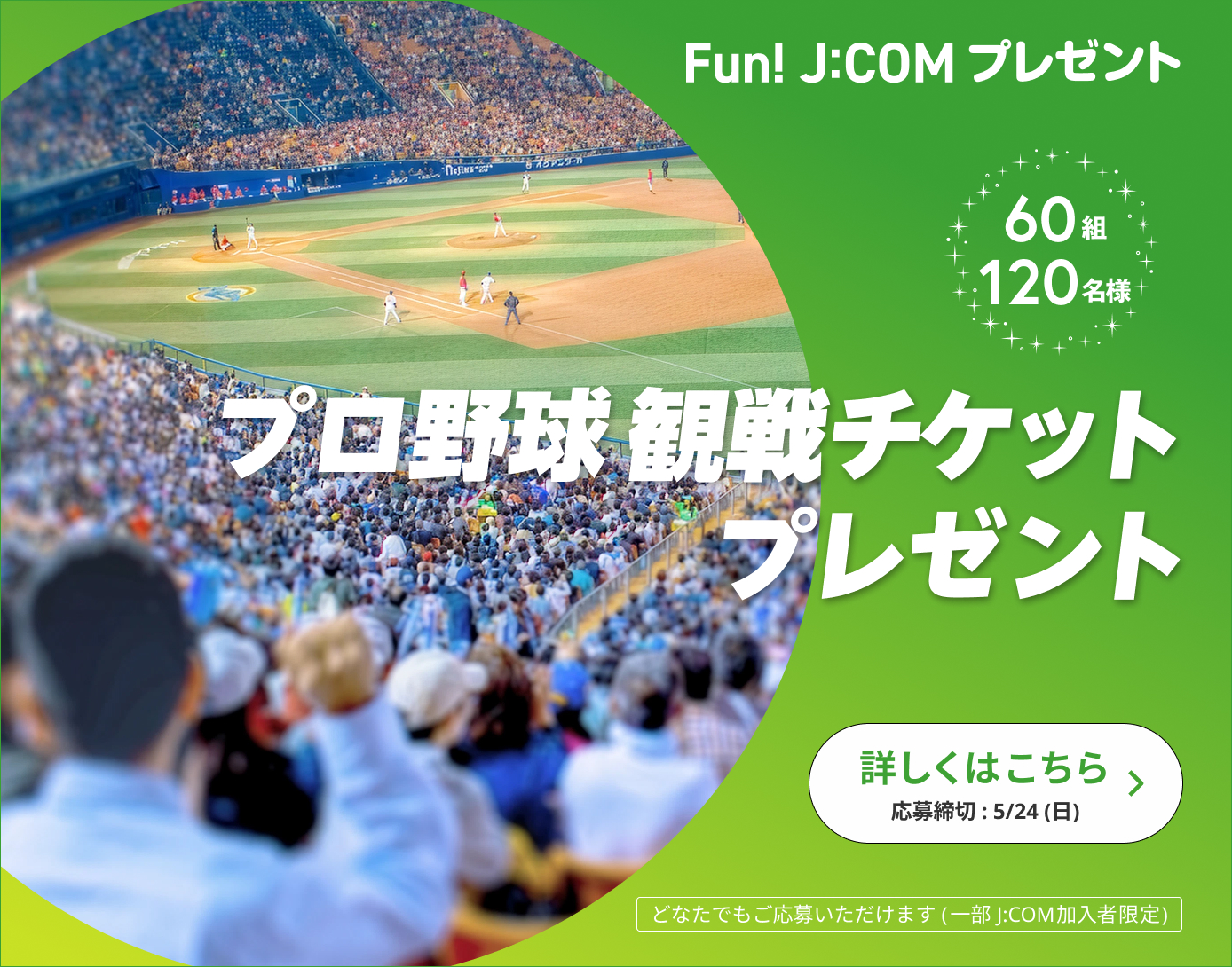プロ野球観戦チケットプレゼント