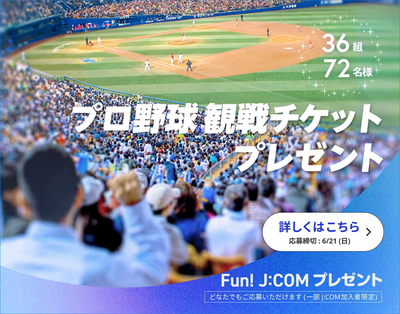 プロ野球観戦チケットプレゼント