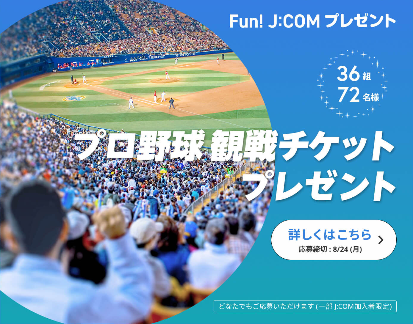 プロ野球観戦チケットプレゼント