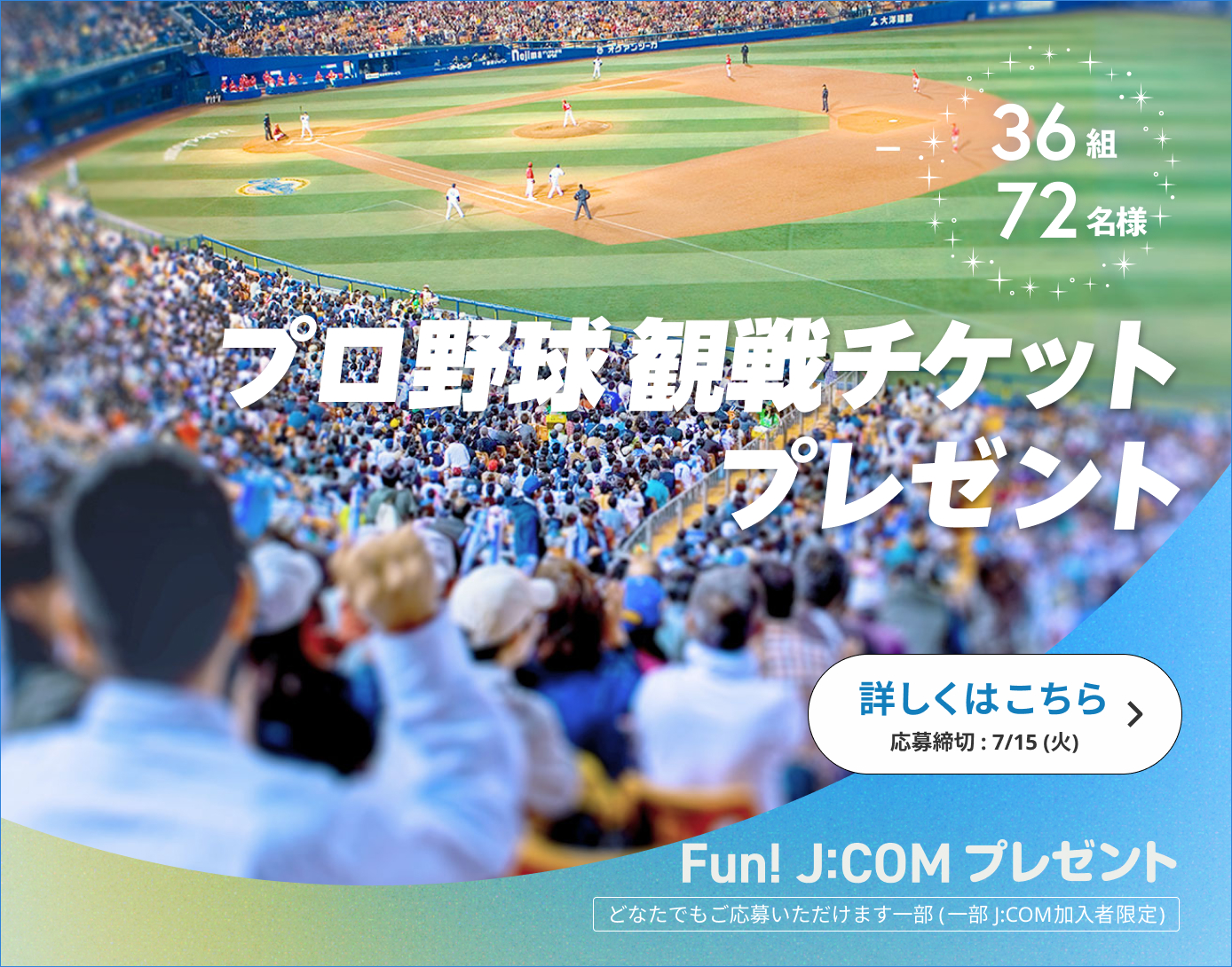 プロ野球観戦チケットプレゼント